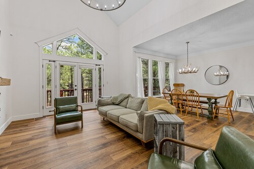 Bunk-Bed House Nestled in the Trees