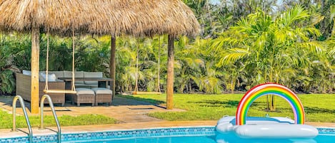 A heated pool