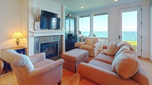 Télévision, cheminée