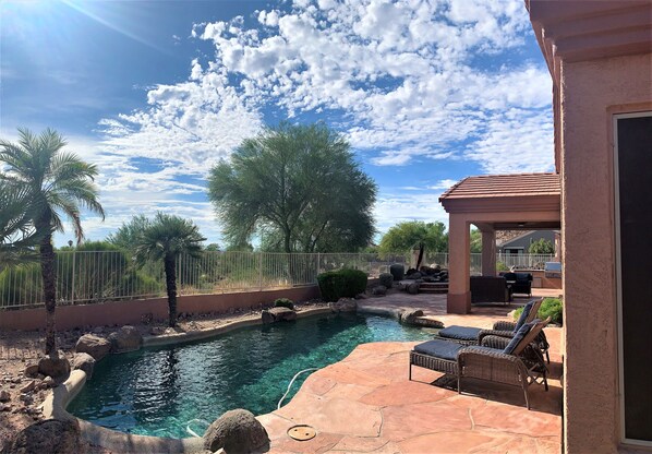 Outdoor pool, a heated pool