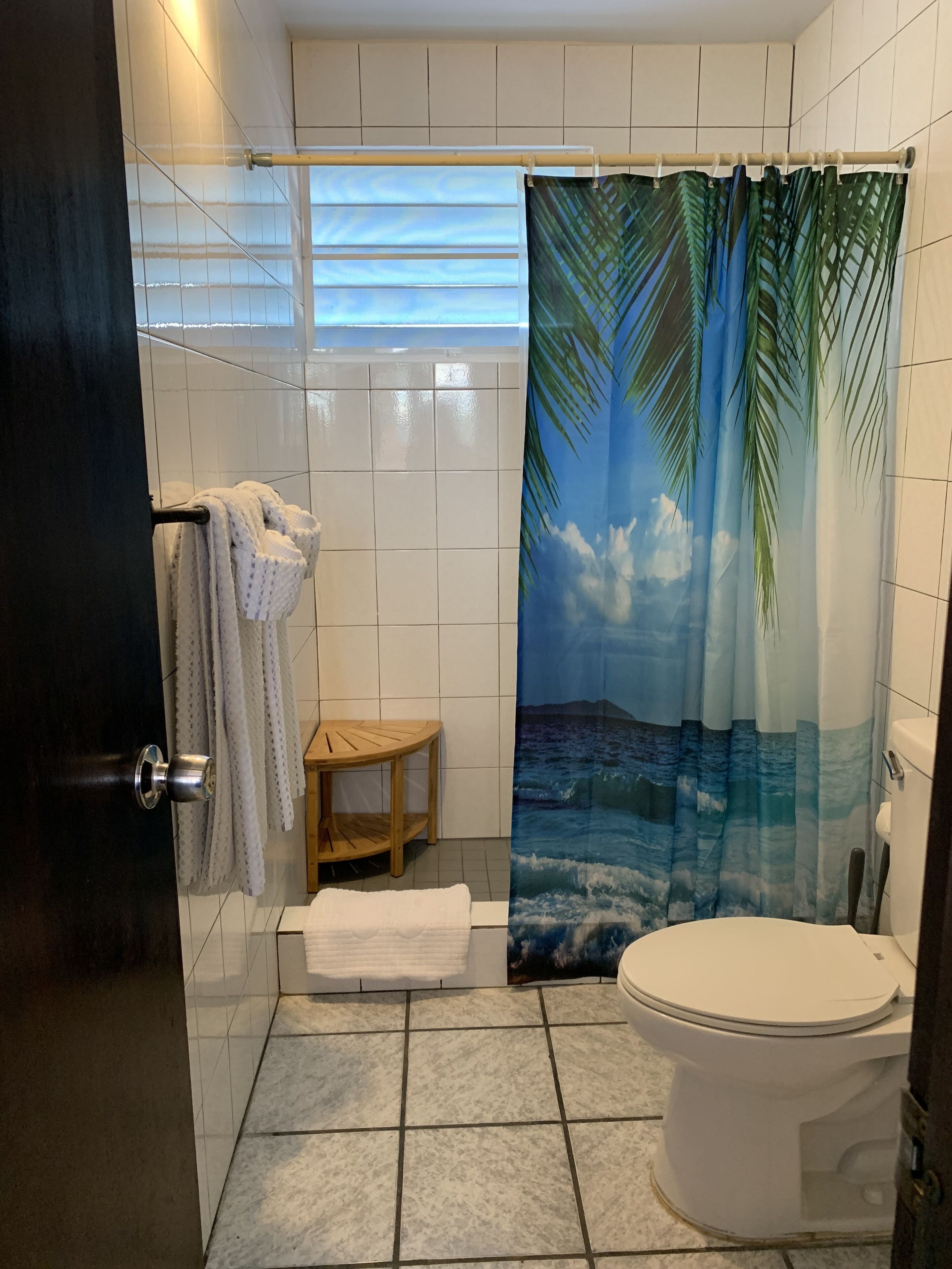 deluxe apartment, 2 bedrooms, ocean view | bathroom | shower, hydromassage showerhead, hair dryer, soap