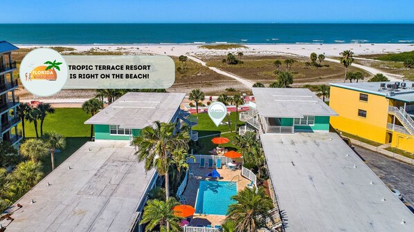 Exterior - Beachfront Resort Suite With Heated Pool - Tropic Terrace Resort #12 (Treasure Island)