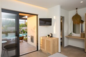 Superior Suite, 1 King Bed, Non Smoking, Pool View | Egyptian cotton sheets, premium bedding, pillowtop beds, minibar - DeLight Luxury Rooms (Rhodes)