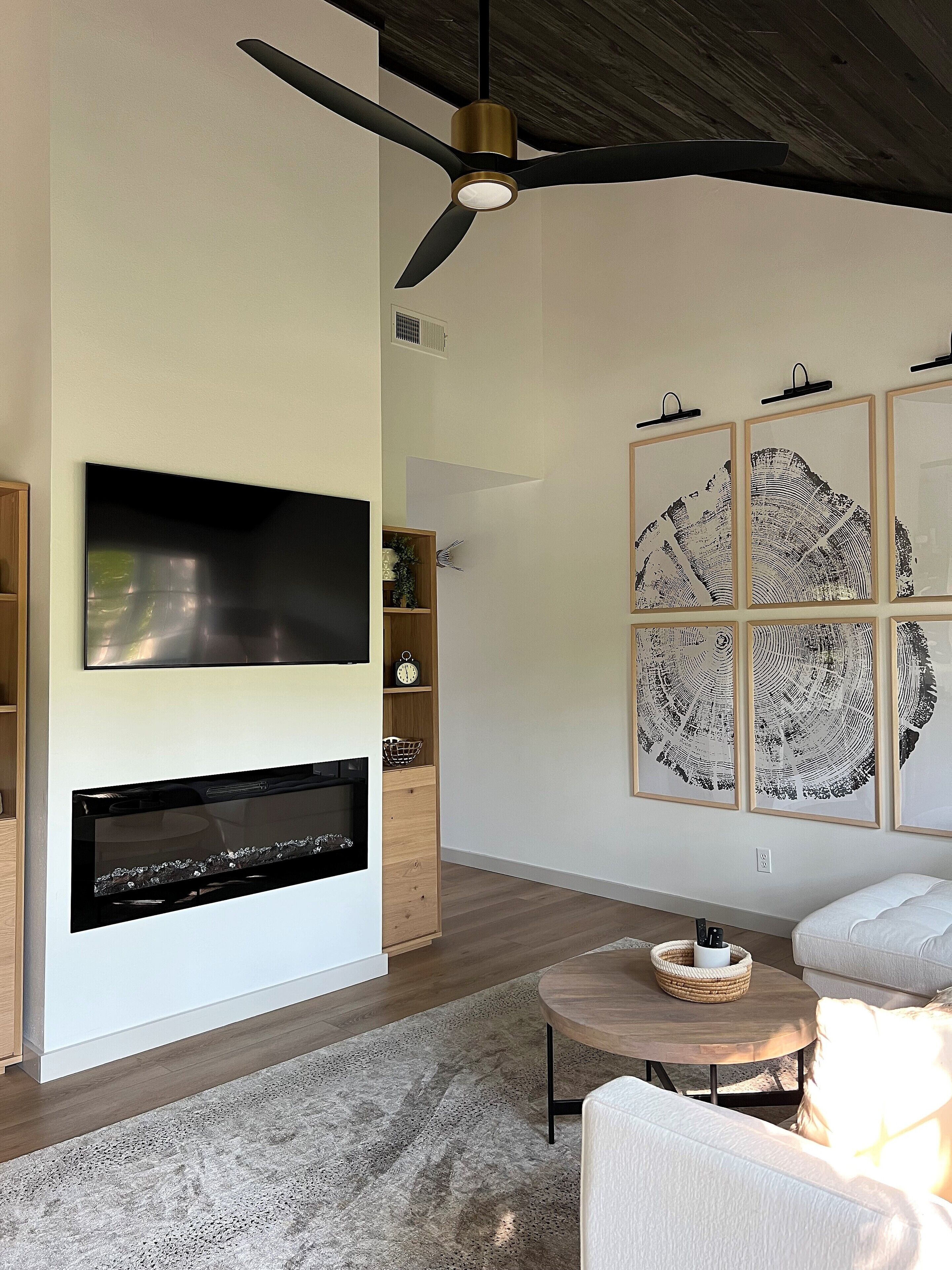 TV connectée, cheminée