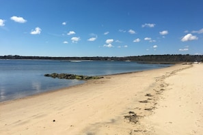 Beach nearby, sun loungers, beach towels