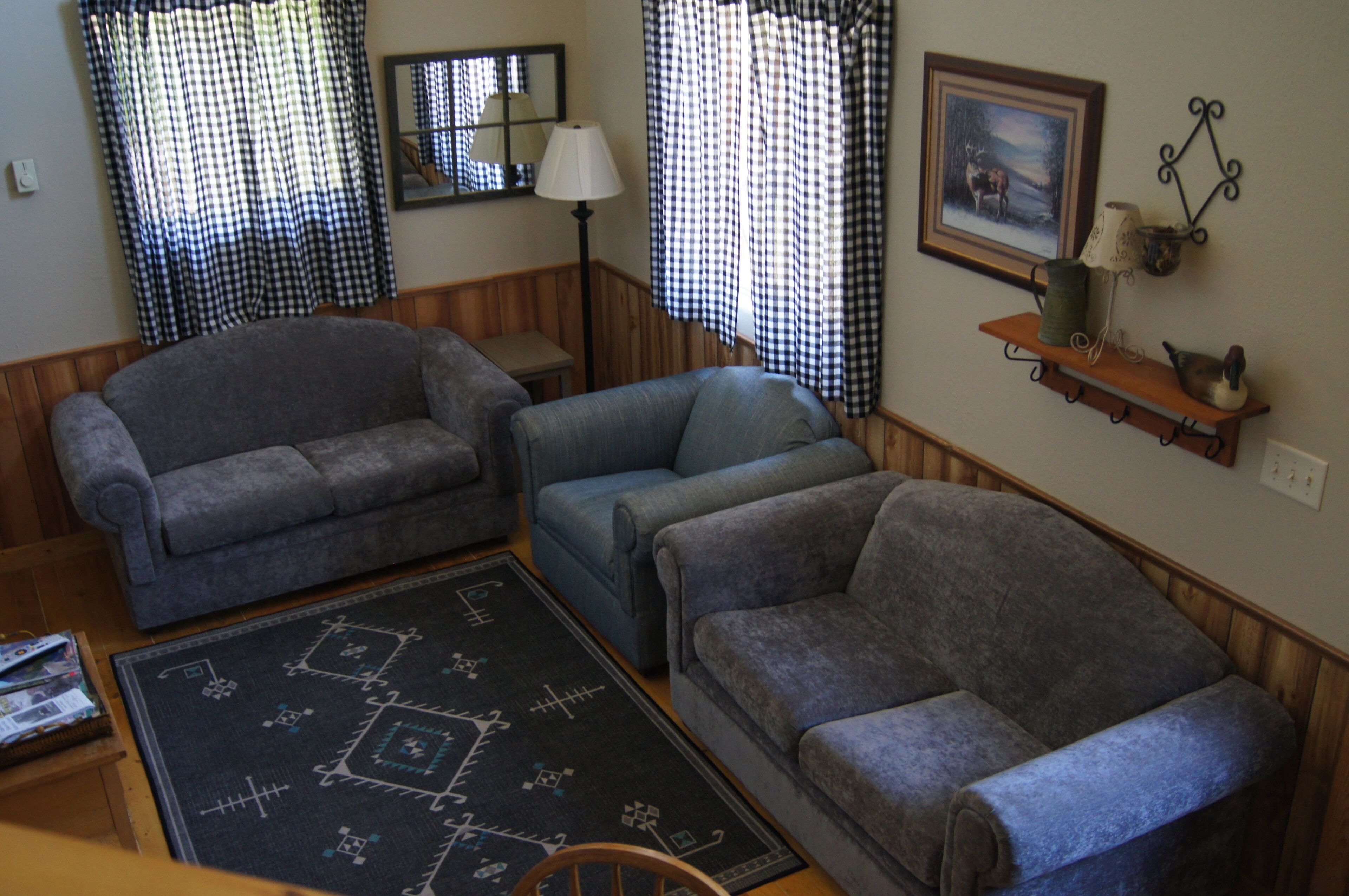 Cabin #4 | Living area | 32-inch Smart TV with satellite channels, TV