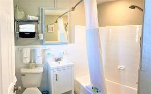 Combined shower/bathtub