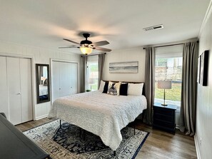 3 soverom, strykejern/-brett, reiseseng for barn og wi-fi (inkludert)