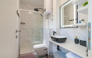Shower, hair dryer