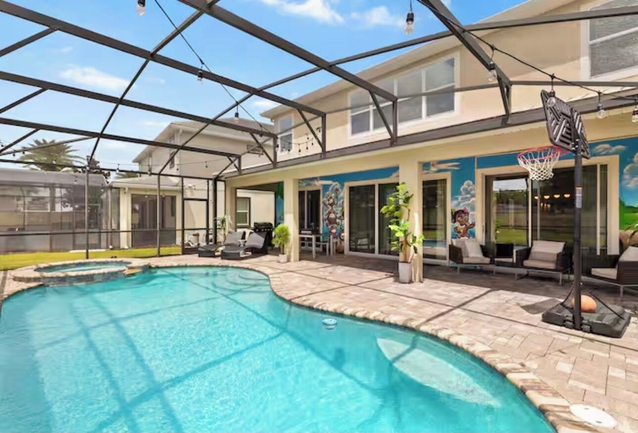 Piscine extérieure, piscine chauffée