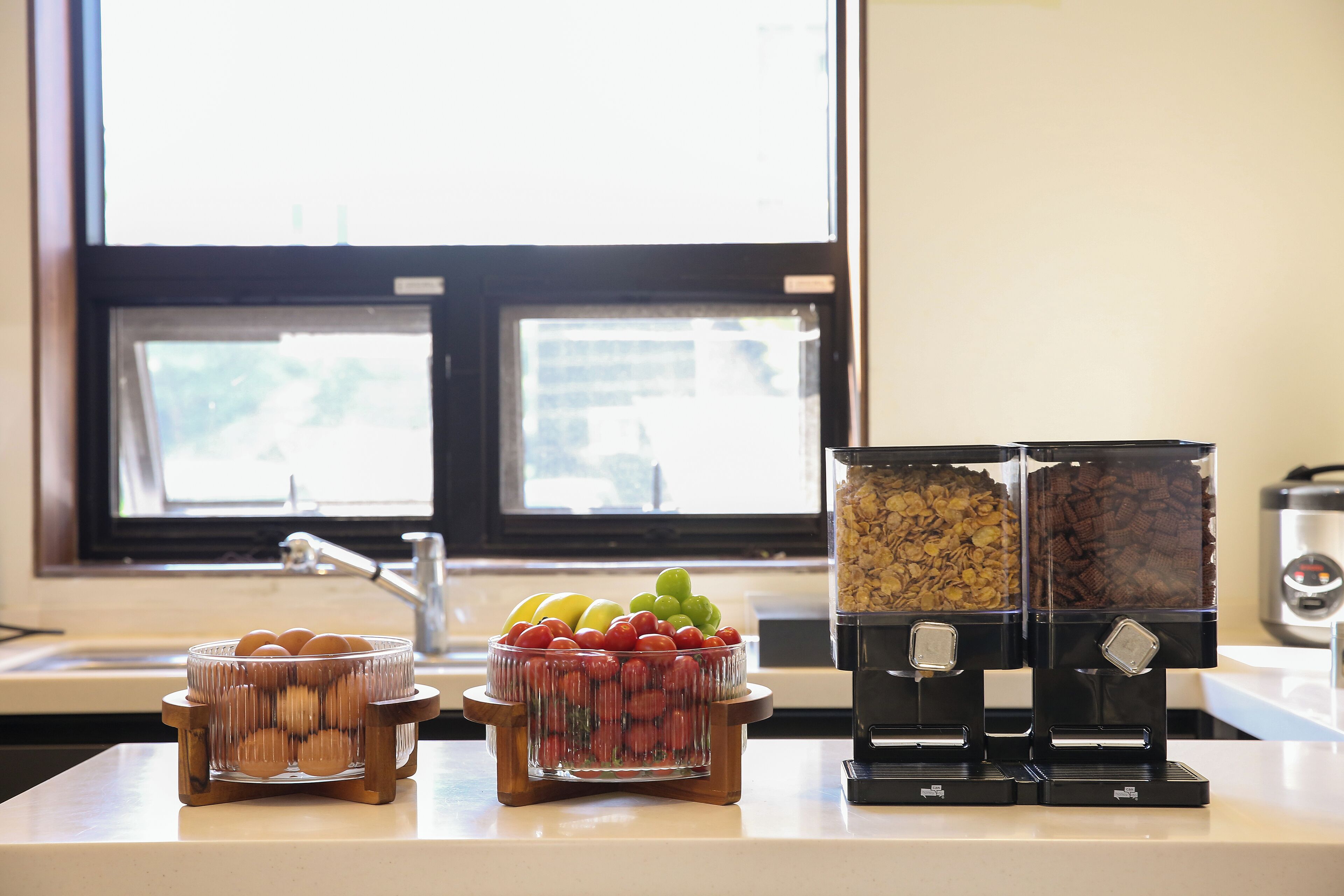 Free daily self-service breakfast 