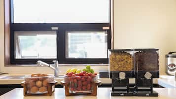 Free daily self-service breakfast