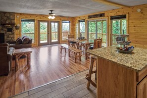 Smart TV, fireplace, video games, books