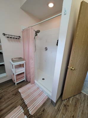 Shower, hair dryer, towels, soap - Private suite in an Owner occupied home with views of the Chugach Mountains. (Anchorage)