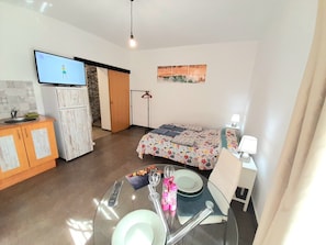 1 bedroom, iron/ironing board, travel crib, free WiFi