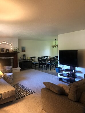 Smart TV, DVD player, books