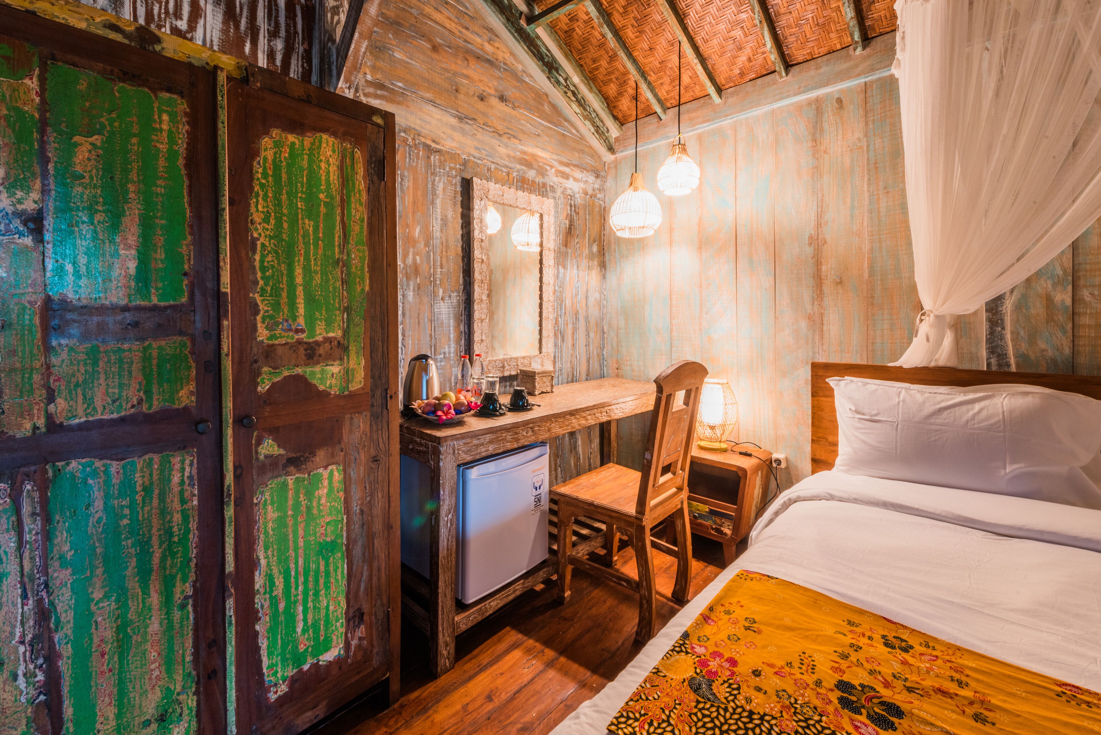 One bedroom Joglo House | Minibar, desk, free WiFi, bed sheets