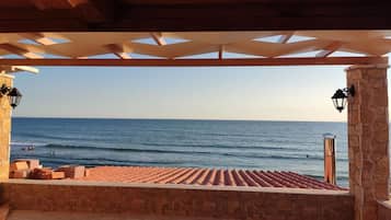 Family House, 3 Bedrooms, Sea Facing (Maritinas Stone House On The Beach) | Property grounds