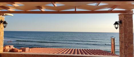 Family House, Multiple Bedrooms, Sea Facing (Maritinas Stone House On The Beach) | Property grounds