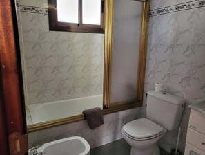 Shower, towels, toilet paper - Apartamento San Andres (Calatayud)