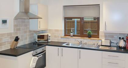 Spacious lodge with one double and one twin.