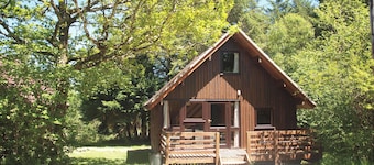 Spacious two storey A-frame lodge.