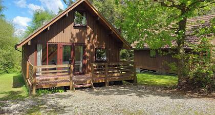Spacious two storey A-frame lodge.