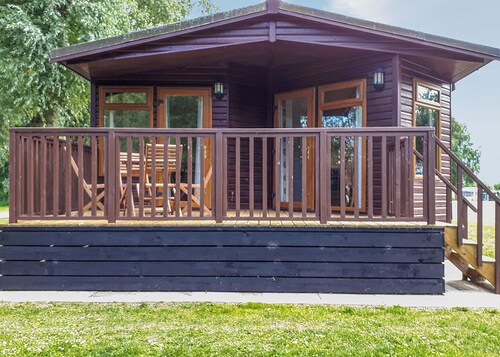 Modern two bedroom lodge, one double and one twin with en suite shower.