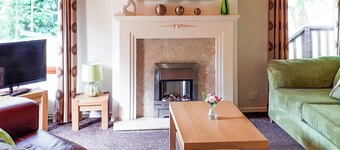 Modern two bedroom lodge, one double and one twin with en suite shower.