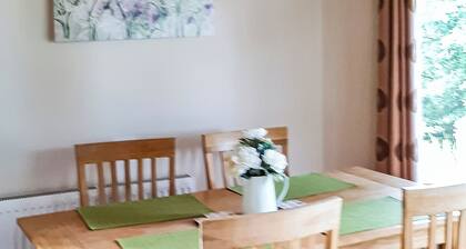 Modern two bedroom lodge, one double and one twin with en suite shower.