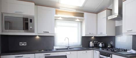 Fridge, oven, stovetop, dishwasher