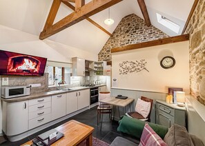 Oven, freezer - 1 bedroom accommodation in Little London, Nr Llandinam (Little London, Nr Llandinam)