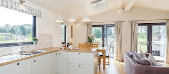 A stunning luxury lodge, perfect for a couples retreat or family break.