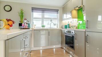 Fridge, oven, stovetop, dishwasher