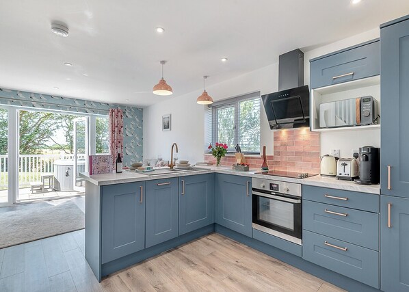 Fridge, oven, stovetop, dishwasher