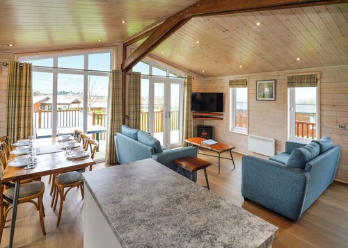 Contemporary lodge with stunning countryside views.