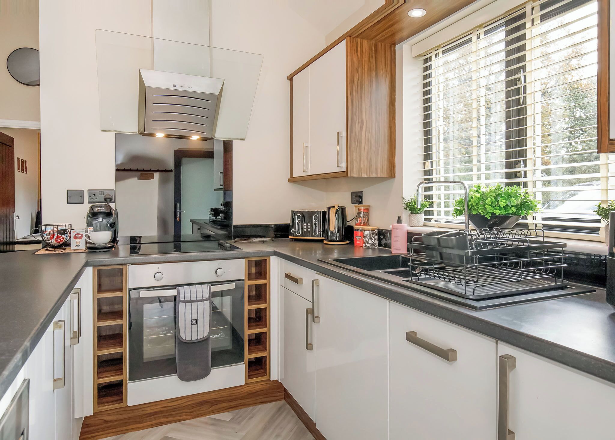 Fridge, oven, stovetop, dishwasher