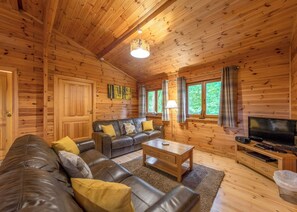 Living area - Woodland Birch Lodge (Ellesmere)