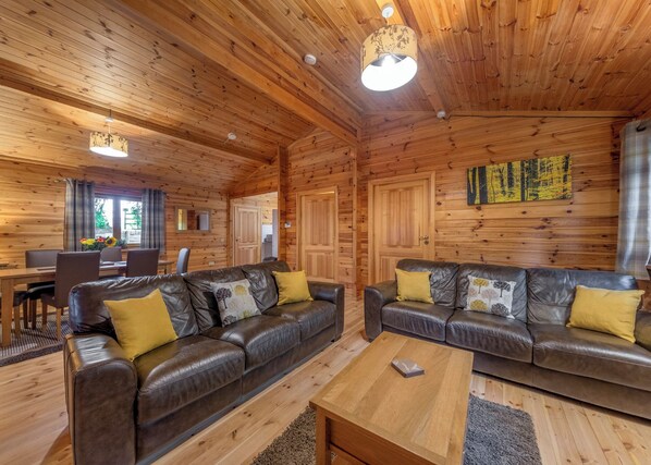 Living area - Woodland Birch Lodge (Ellesmere)