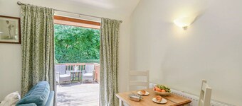 Lodge with one king-size double with en suite shower.