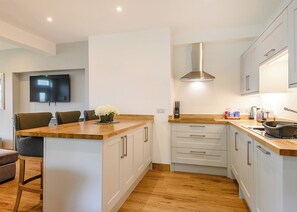 Fridge, oven, stovetop, toaster