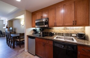 Studio | Private kitchen | Coffee/tea maker, toaster - Modern Ski Studio Apartment with In-Room Fireplace - Fraser Crossing/Founders Pointe Premium-Rated 4443 (Winter Park)