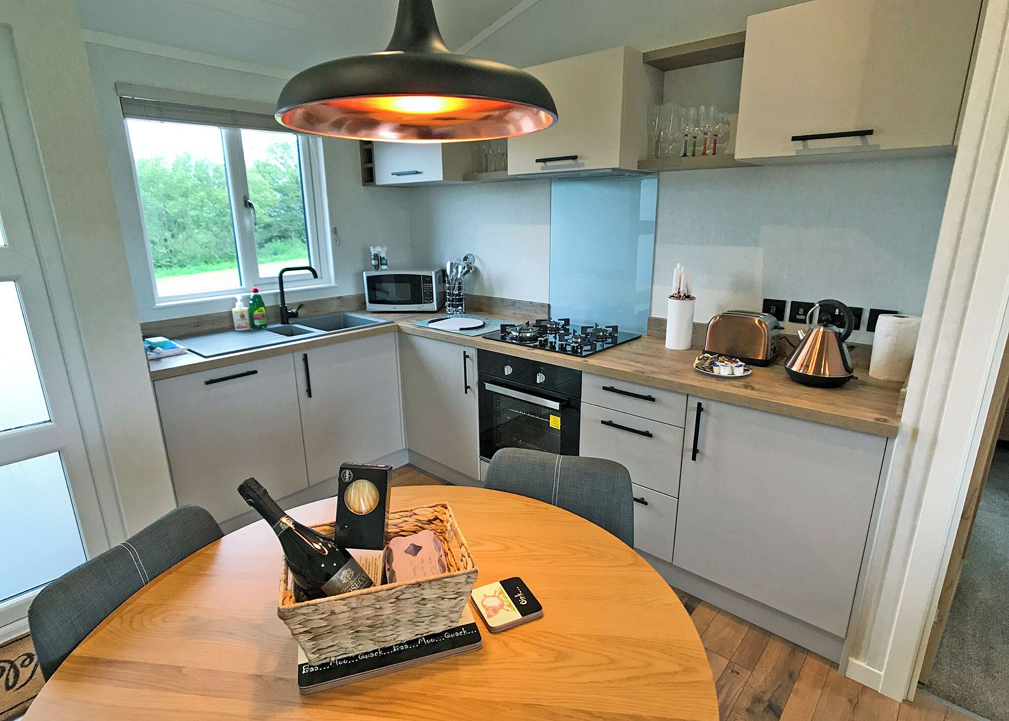 Fridge, oven, stovetop, dishwasher