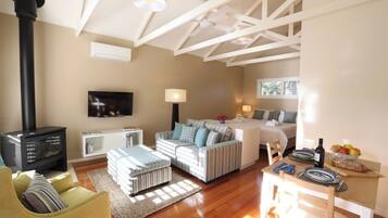 TV, fireplace, DVD player