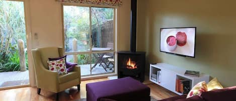 TV, DVD player, stereo