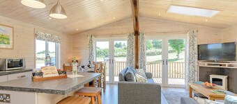 Luxurious lodge with stunning countryside views.