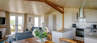 New in 2022. Luxurious and contemporary lodge with stunning countryside views.