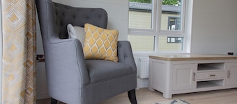 Spacious luxury lodge with high end décor to sleep four.