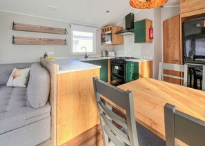 Interior - Quality 12ft-wide caravan with one double and one twin. (Chester)