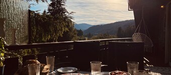 ※BlackNCozy: Feldberg View, Boxspring Bed, 104sqm, Modern Black Forest※